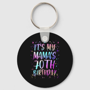 Chaveiro É o 70º Aniversário da Minha Mamãe Colorido Feliz 