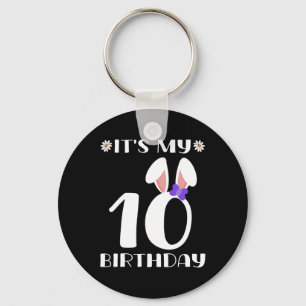 Chaveiro É o meu 10º aniversário Feliz dia de Páscoa 10 ano