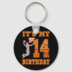 Chaveiro É o meu 14 Birthday Bysketbyll Dunk Boy 14 anos