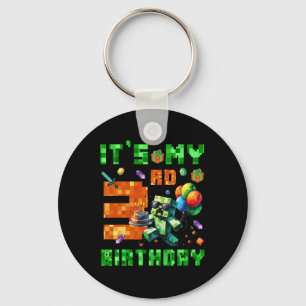 Chaveiro É o meu 3º aniversário Pixel Número Jogo de Vídeo 