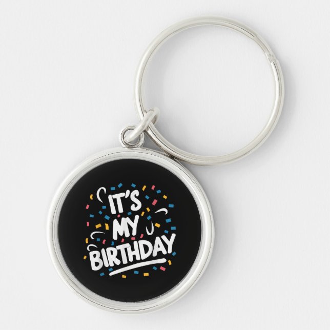 Chaveiro É o meu aniversário para rapazes Meninas Crianças  (Frente)
