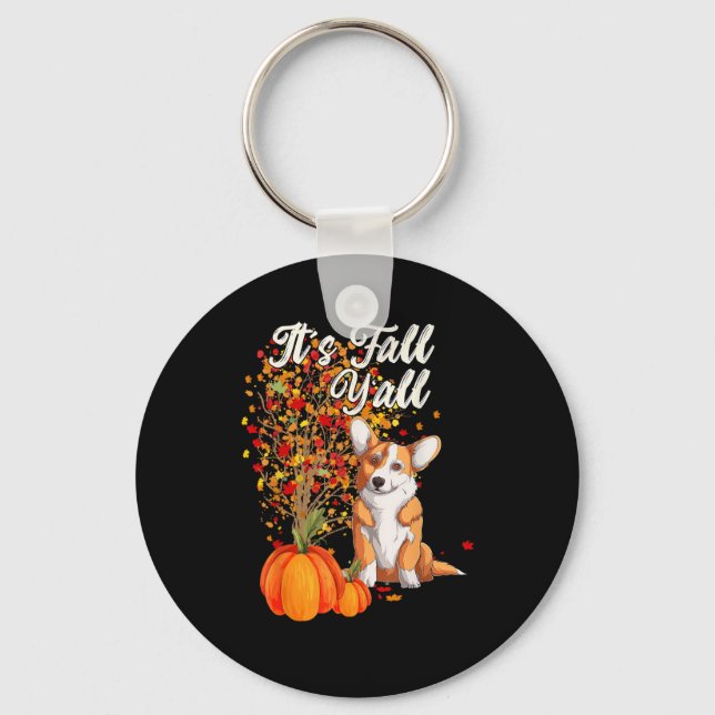 Chaveiro É Obrigados de outono de "Leaf Fall Tree Hello Aut (Frente)