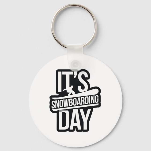 Chaveiro É Roupa de Snowboard para Snowboarder Snow (Frente)