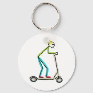 Chaveiro E-scooter Stickman