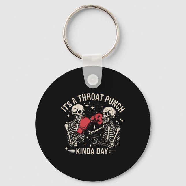 Chaveiro É Um Dia De Soco Na Garganta Esqueleto Boxe Chute (Frente)