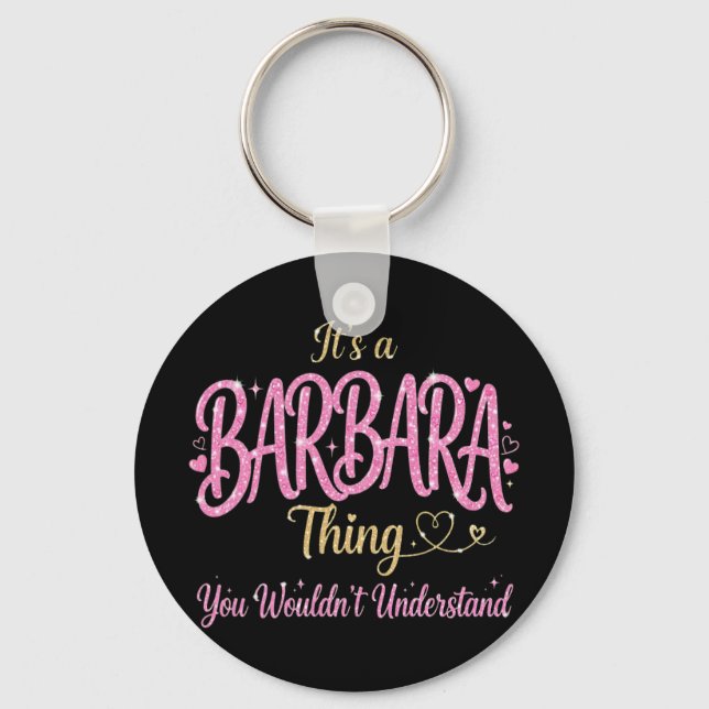 Chaveiro É Uma Coisa de Barbara Rosa Dourado Presente para  (Frente)