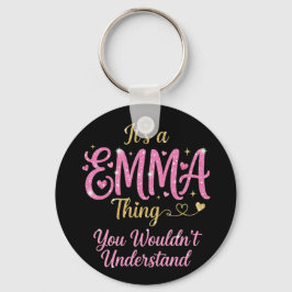 Chaveiro É Uma Coisa de Emma Rosa Dourado Presente para Mul