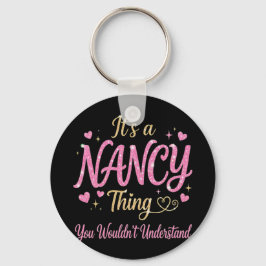 Chaveiro É Uma Coisa de Nancy Rosa Dourado Presente para Mu