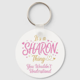 Chaveiro É Uma Coisa de Sharon Rosa Dourado Presente para M