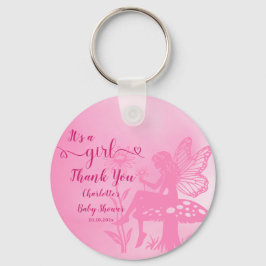 Chaveiro É uma garota! Cogumelos de fada e Chá de fraldas d