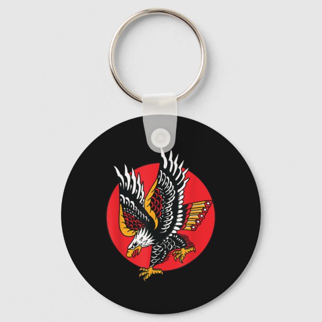 Chaveiro Eagle American Traditional Tattoo Ink Old School F (Frente)