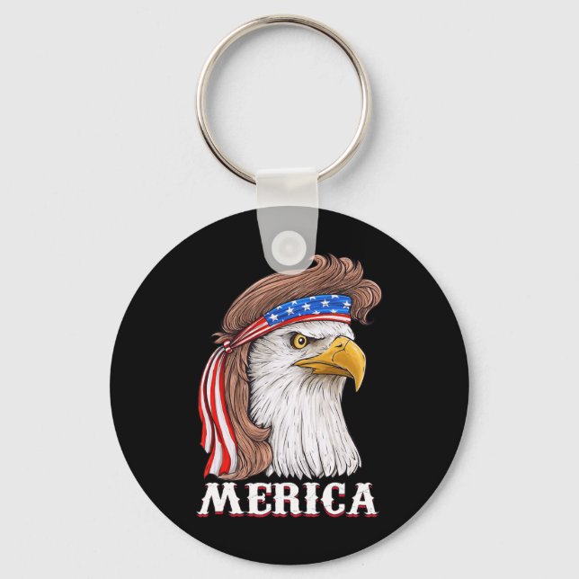 Chaveiro Eagle Mullet 4 de julho EUA Flag Merica (Frente)