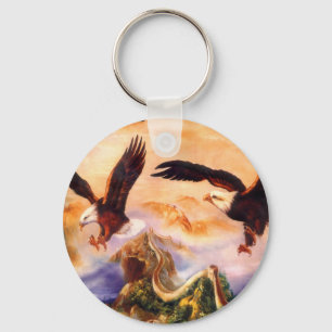 Chaveiro Eagles sobre o Grande Muralha de China