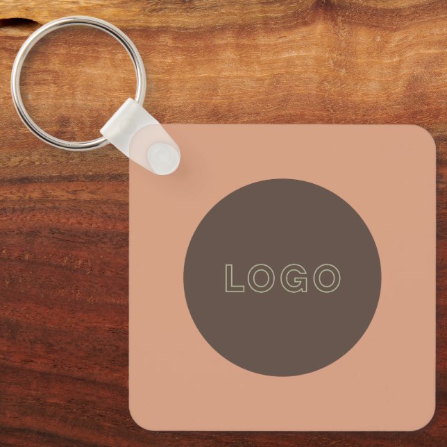 Chaveiro Earthy Tone Logo QR Code Double Sided Keychain (Frente)