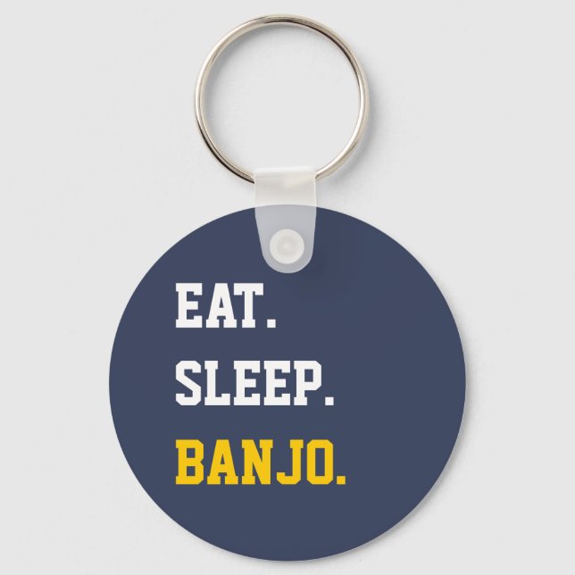 Chaveiro Eat Sleep banjo (Frente)