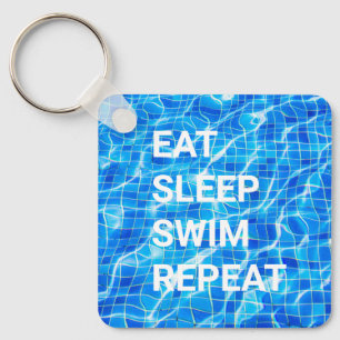Chaveiro Eat Sleep Swim Repeat Swimming Pool Aquatic
