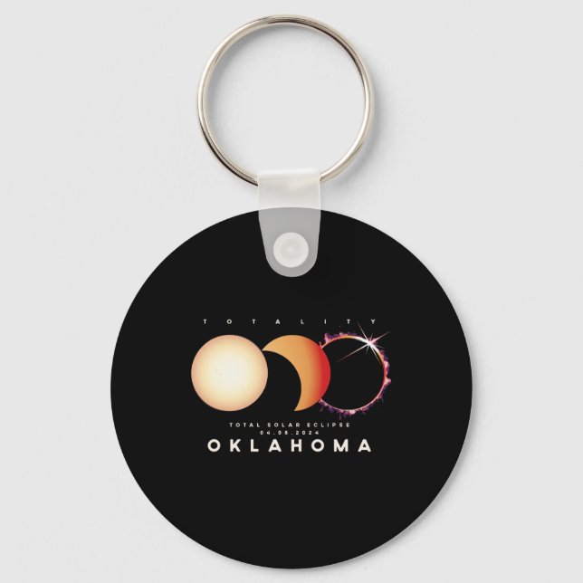 Chaveiro Eclipse 2024 Oklahoma Total Grap Astronomy (Frente)