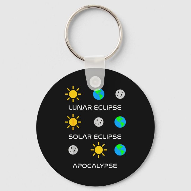 Chaveiro Eclipse Lunar Eclipse Solar Apocalipse (Frente)