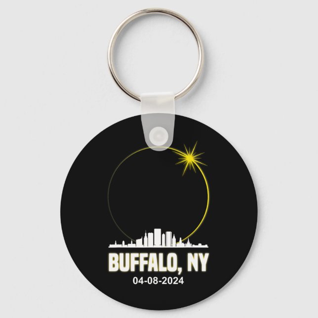 Chaveiro Eclipse Solar 2024 Buffalo Skyline Total Ecl Solar (Frente)