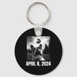 Chaveiro Eclipse Solar 2024 Camisa engraçada de Bulldog Fra