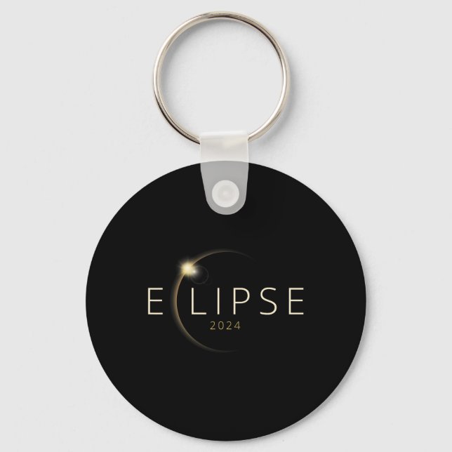 Chaveiro Eclipse Solar 2024 Eclipse Solar Total 4.08.24 (Frente)