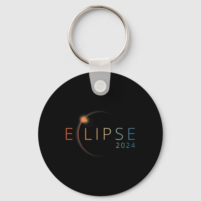 Chaveiro Eclipse Solar 2024 Eclipse Solar Total 4.08.24 (Frente)