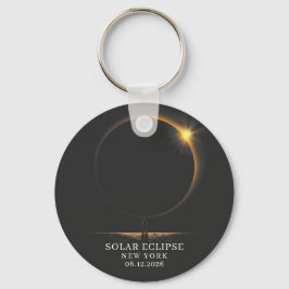 Chaveiro Eclipse Solar 2026 Astronomia Celeste