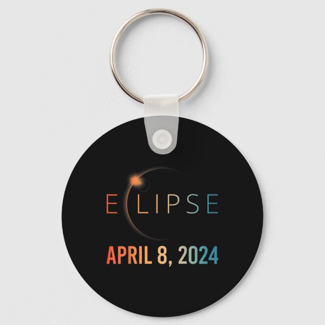 Chaveiro Eclipse Solar Abril 8 2024 Eclipse Solar Total (Frente)