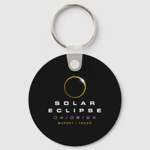 Chaveiro Eclipse Solar do Texas Burnet 2024