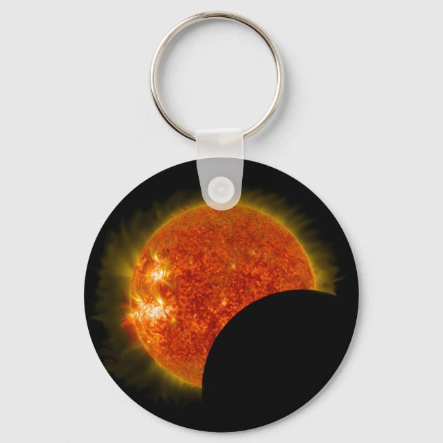 Chaveiro Eclipse Solar em Andamento (Frente)
