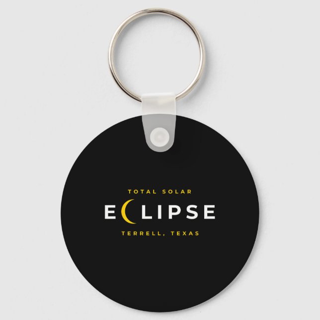 Chaveiro Eclipse Solar Terrell Texas (Frente)