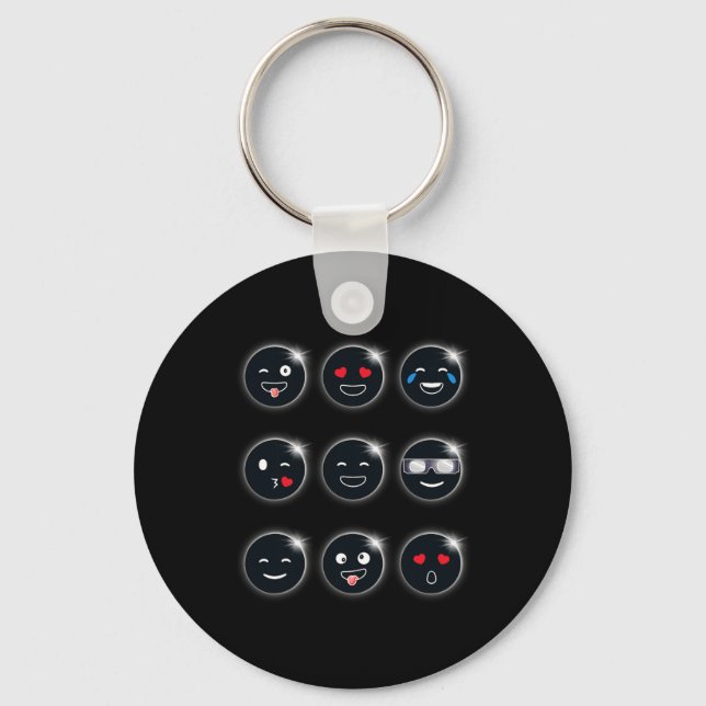 Chaveiro Eclipse Solar Total 04.08.2024 Bobo Faces Boy (Frente)