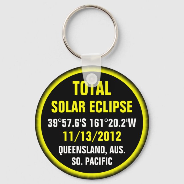 Chaveiro Eclipse Solar Total 11/13/2012 (Frente)
