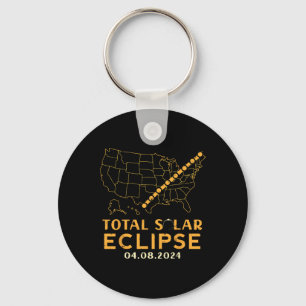 Chaveiro Eclipse Solar Total 2024 abril 8 Homens Mulheres C