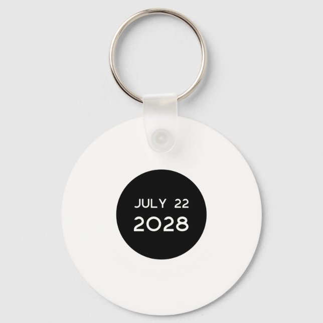 Chaveiro Eclipse Solar Total 2028 Nova Zelândia  (Frente)