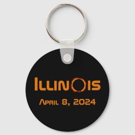 Chaveiro Eclipse Solar Total de 2024 Illinois
