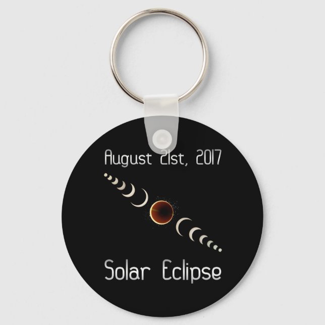 Chaveiro Eclipse Solar Total de 21 de agosto de 2017 Chavei (Frente)