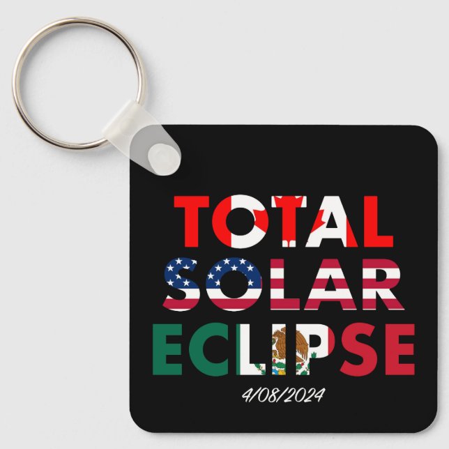 Chaveiro Eclipse Solar Total Personalizável (Frente)