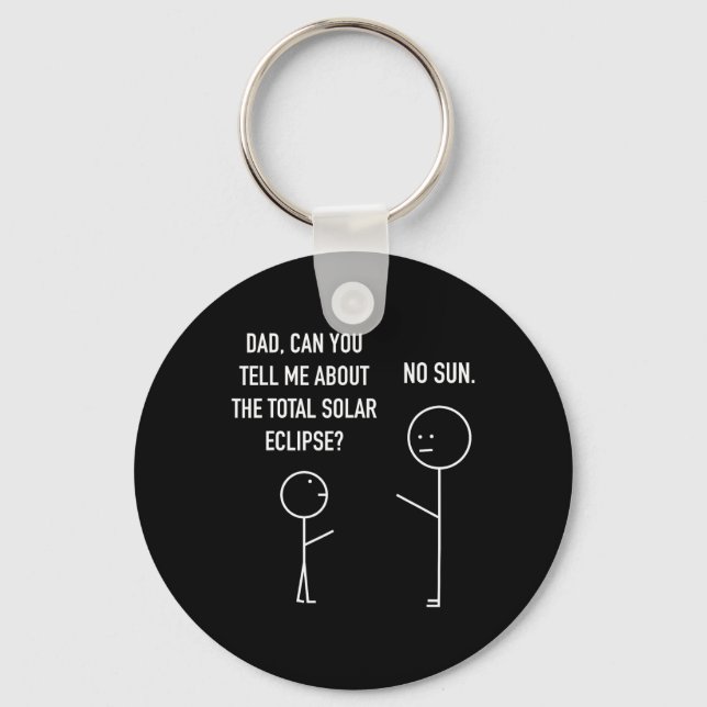 Chaveiro Eclipse Solar Total Stick Figura Humor Astrologia  (Frente)