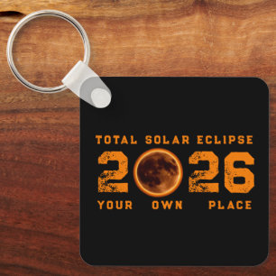 Chaveiro Eclipse Total do Sol 12 de Agosto de 2026