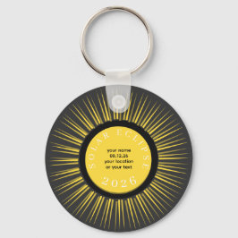 Chaveiro Eclipse total do sol 2026 seu texto personalizado