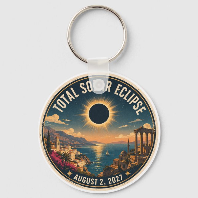 Chaveiro Eclipse Total do Sol 2027  (Frente)