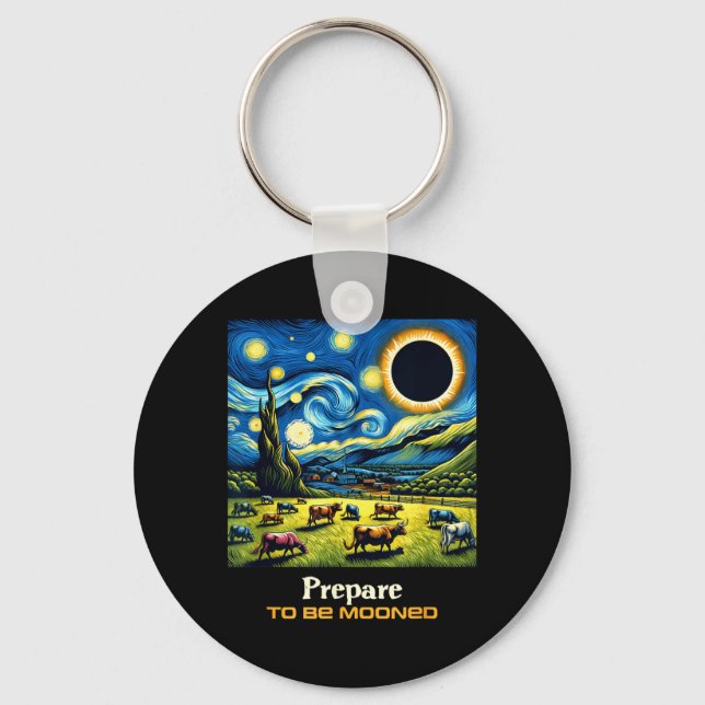 Chaveiro Eclipse Total do Sol no Campo Prepare-se Para (Frente)