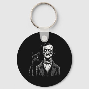 Chaveiro Edgar Allan Poe Zumbi O Gato Preto Diversão de Hal