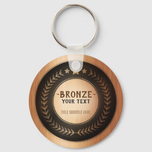 Chaveiro EDITÁVEL DE Campeão de Bronze de IMPRESSÃO CLIE