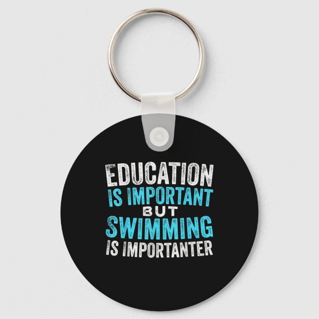 Chaveiro Educação É Importante Mas Nadar É Importante (Frente)