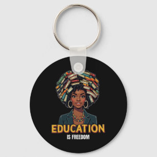 Chaveiro Educação é Liberdade História Negra Mês Professor 