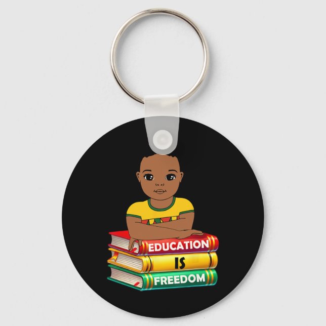Chaveiro Educação É Liberdade Mês da História Negra African (Frente)