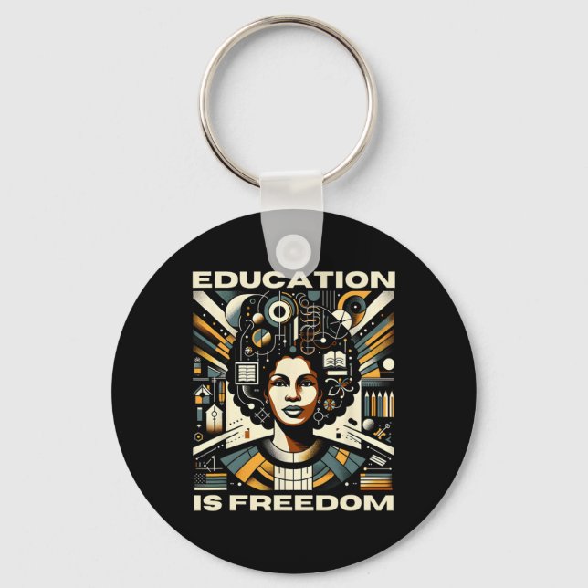 Chaveiro Educação é Liberdade, professor negro ganha preto (Frente)