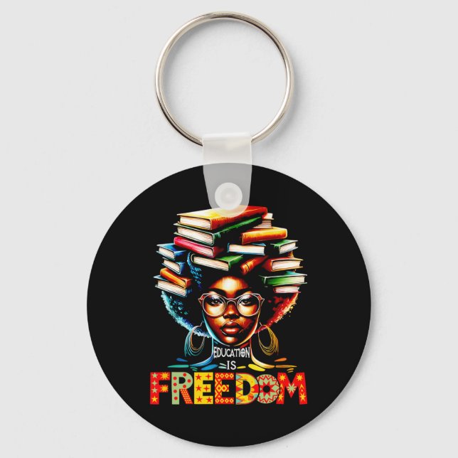 Chaveiro Educação É Liberdade Professor Negro Livros Histór (Frente)